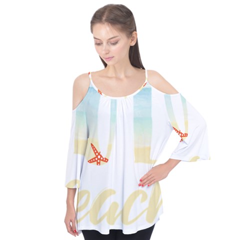 Hola Beaches 3391 Trimmed Flutter Tees by mattnz