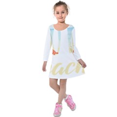 Hola Beaches 3391 Trimmed Kids  Long Sleeve Velvet Dress by mattnz