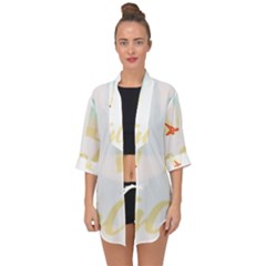 Hola Beaches 3391 Trimmed Open Front Chiffon Kimono