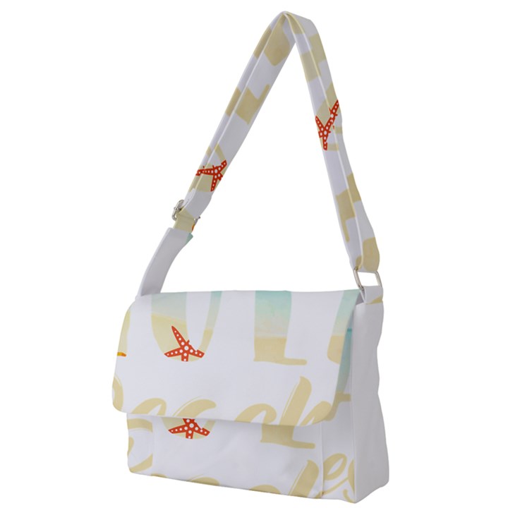 Hola Beaches 3391 Trimmed Full Print Messenger Bag