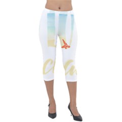 Hola Beaches 3391 Trimmed Lightweight Velour Capri Leggings 