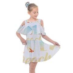 Hola Beaches 3391 Trimmed Kids  Shoulder Cutout Chiffon Dress by mattnz