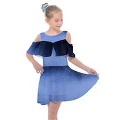 Ombre Kids  Shoulder Cutout Chiffon Dress