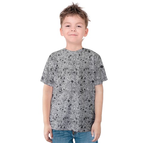 Cracked Texture Abstract Print Kids  Cotton Tee by dflcprints