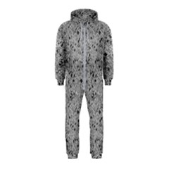 Cracked Texture Abstract Print Hooded Jumpsuit (kids)