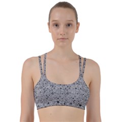 Cracked Texture Abstract Print Line Them Up Sports Bra by dflcprints