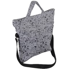 Cracked Texture Abstract Print Fold Over Handle Tote Bag