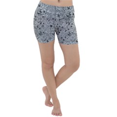 Cracked Texture Abstract Print Lightweight Velour Yoga Shorts by dflcprints