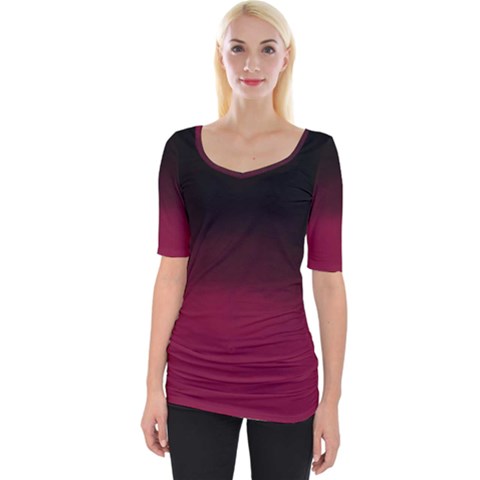 Ombre Wide Neckline Tee by Valentinaart