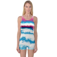 Ombre One Piece Boyleg Swimsuit by Valentinaart