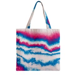 Ombre Zipper Grocery Tote Bag by Valentinaart