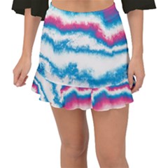 Ombre Fishtail Mini Chiffon Skirt by Valentinaart