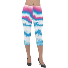 Ombre Lightweight Velour Capri Leggings  by Valentinaart