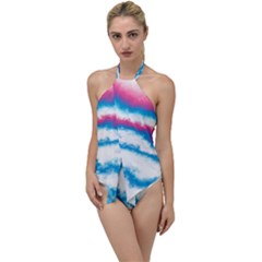 Ombre Go With The Flow One Piece Swimsuit by Valentinaart