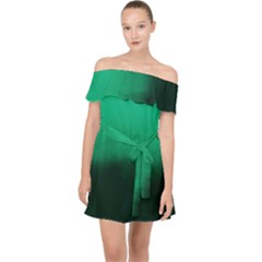 Ombre Off Shoulder Chiffon Dress