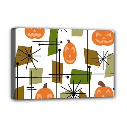 Halloween Mid Century Modern Deluxe Canvas 18  X 12  (stretched)