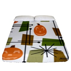 Halloween Mid Century Modern Fitted Sheet (king Size)