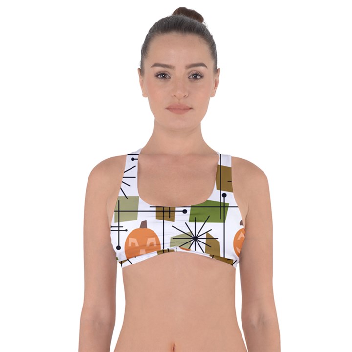 Halloween Mid Century Modern Got No Strings Sports Bra