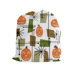 Halloween Mid Century Modern Drawstring Pouch (xl) by KayCordingly