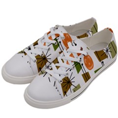 Halloween Mid Century Modern Women s Low Top Canvas Sneakers