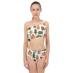 Halloween Mid Century Modern Spliced Up Two Piece Swimsuit