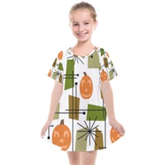 Halloween Mid Century Modern Kids  Smock Dress