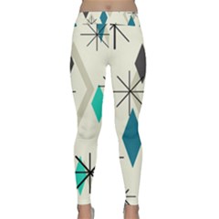 Atomic Era Diamonds (turquoise) Classic Yoga Leggings by KayCordingly