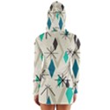 Atomic Era Diamonds (Turquoise) Long Sleeve Hooded T-shirt View2