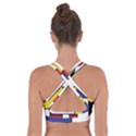 Mondrian Geometric Art Cross Back Sports Bra View2