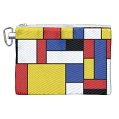 Mondrian Geometric Art Canvas Cosmetic Bag (xl) by KayCordingly