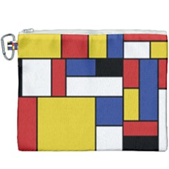 Mondrian Geometric Art Canvas Cosmetic Bag (xxxl) by KayCordingly