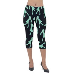 Bold And Brash Pattern Lightweight Velour Capri Leggings  by Valentinaart