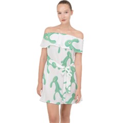 Bold And Brash Pattern Off Shoulder Chiffon Dress