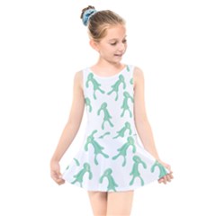 Bold And Brash Pattern Kids  Skater Dress Swimsuit