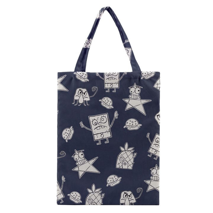 Doodle Bob Pattern Classic Tote Bag