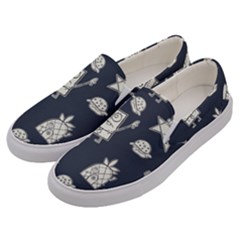 Doodle Bob Pattern Men s Canvas Slip Ons