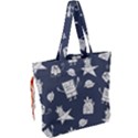 Doodle Bob Pattern Drawstring Tote Bag View2