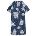 Doodle Bob Pattern Kids  Boyleg Half Suit Swimwear View2