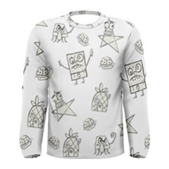 Doodle Bob Pattern Men s Long Sleeve Tee by Valentinaart