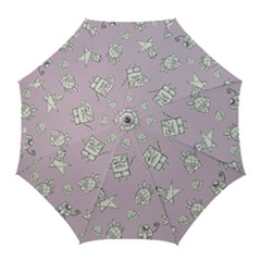 Doodle Bob Pattern Golf Umbrellas by Valentinaart