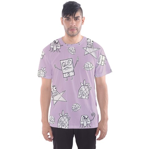 Doodle Bob Pattern Men s Sports Mesh Tee by Valentinaart