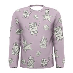 Doodle Bob Pattern Men s Long Sleeve Tee by Valentinaart