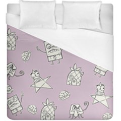 Doodle Bob Pattern Duvet Cover (king Size) by Valentinaart