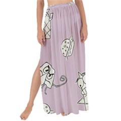 Doodle Bob Pattern Maxi Chiffon Tie-up Sarong by Valentinaart