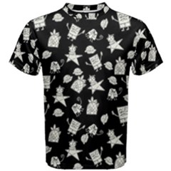 Doodle Bob Pattern Men s Cotton Tee by Valentinaart