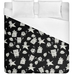 Doodle Bob Pattern Duvet Cover (king Size) by Valentinaart