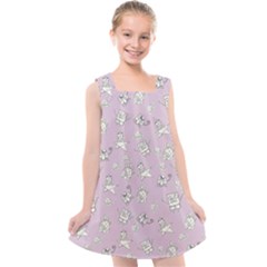 Doodle Bob Pattern Kids  Cross Back Dress by Valentinaart