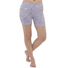 Doodle Bob Pattern Lightweight Velour Yoga Shorts