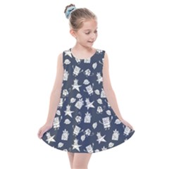 Doodle Bob Pattern Kids  Summer Dress by Valentinaart