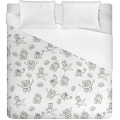 Doodle Bob Pattern Duvet Cover (king Size) by Valentinaart